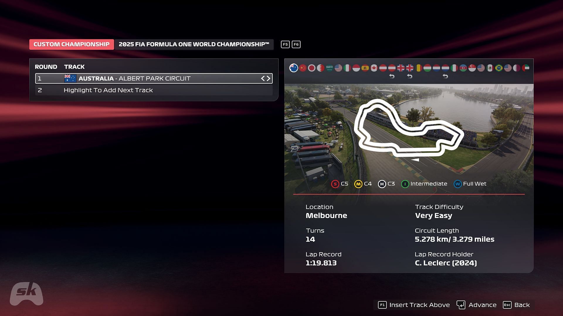 Albert Park Circuit in F1 25 (Image via EA Sports/SK Gaming)